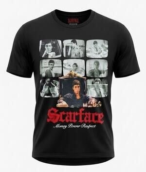 Scarface Graphic T-Shirt REASON Men Size M Black Embroidered | Tony Montana New